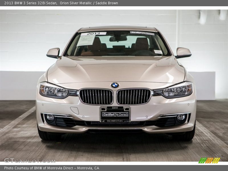 Orion Silver Metallic / Saddle Brown 2013 BMW 3 Series 328i Sedan