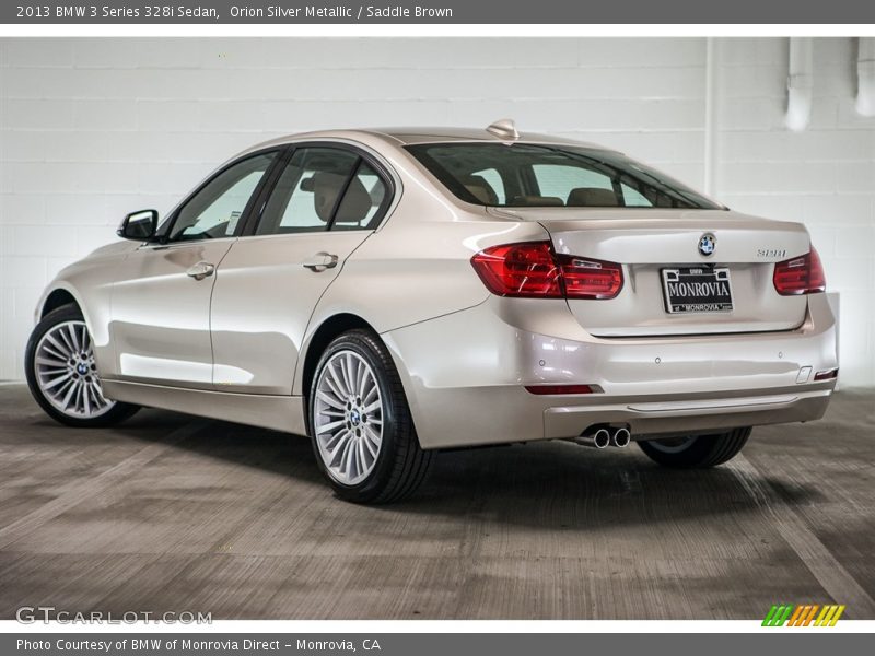 Orion Silver Metallic / Saddle Brown 2013 BMW 3 Series 328i Sedan