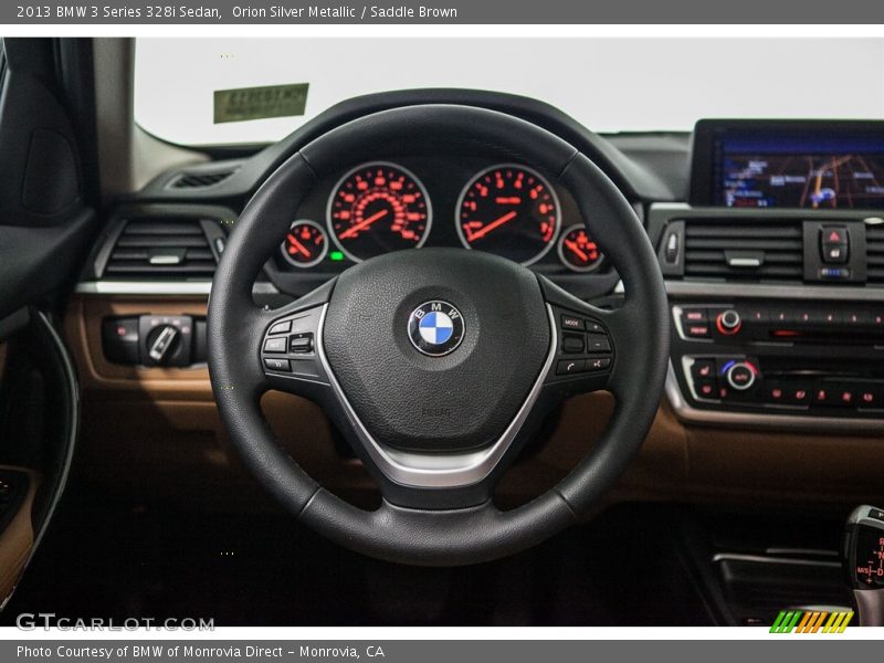 Orion Silver Metallic / Saddle Brown 2013 BMW 3 Series 328i Sedan