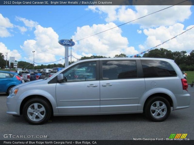 Bright Silver Metallic / Black/Light Graystone 2012 Dodge Grand Caravan SE