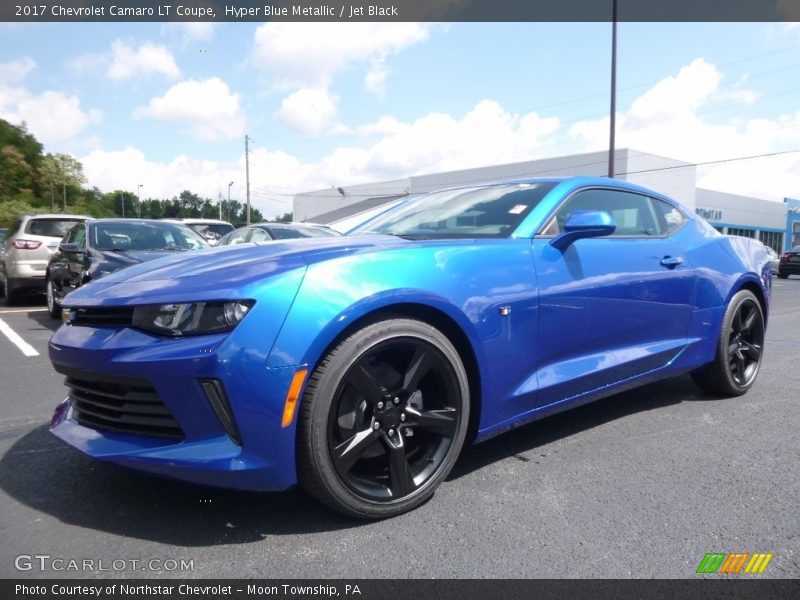 Hyper Blue Metallic / Jet Black 2017 Chevrolet Camaro LT Coupe