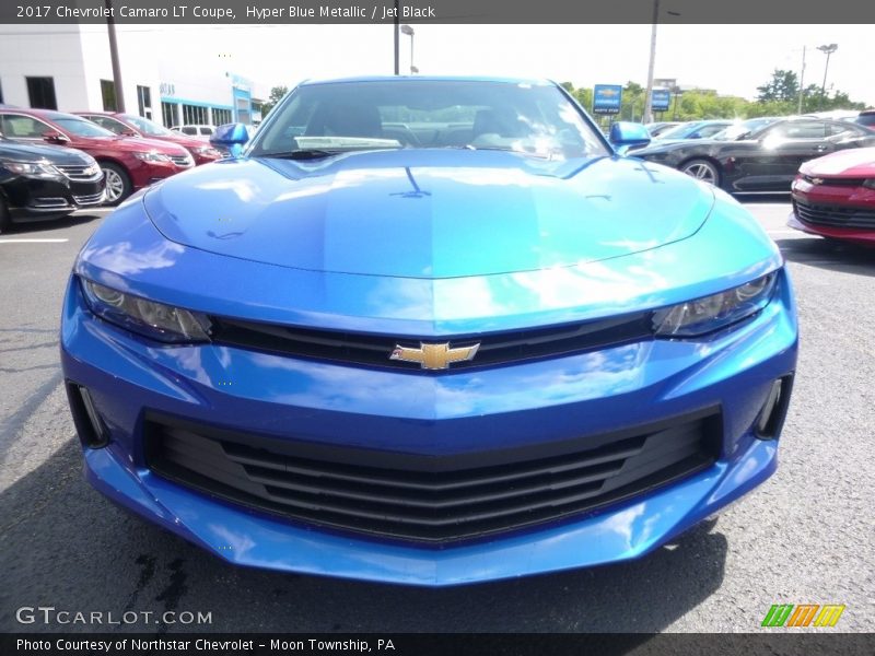 Hyper Blue Metallic / Jet Black 2017 Chevrolet Camaro LT Coupe