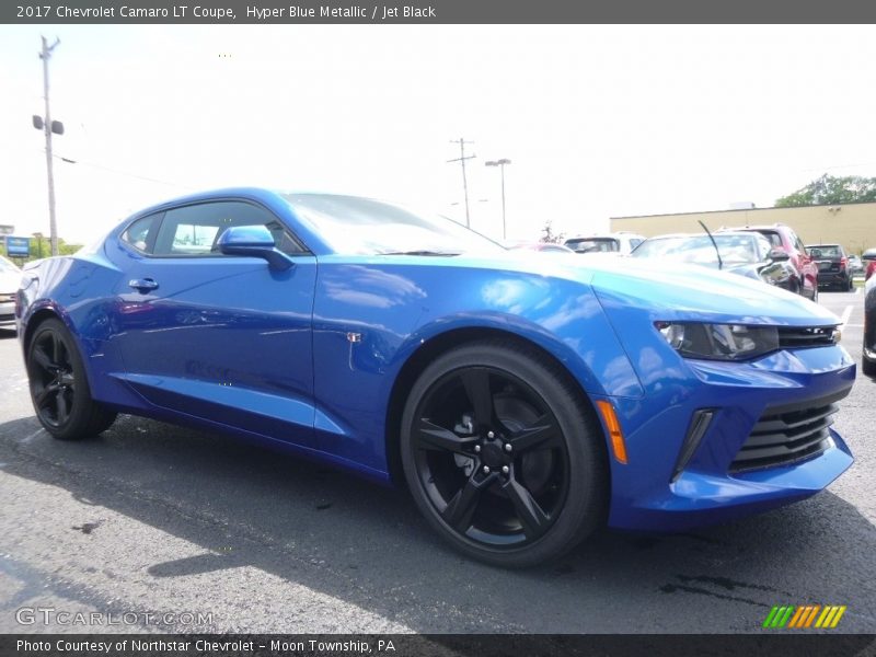 Hyper Blue Metallic / Jet Black 2017 Chevrolet Camaro LT Coupe