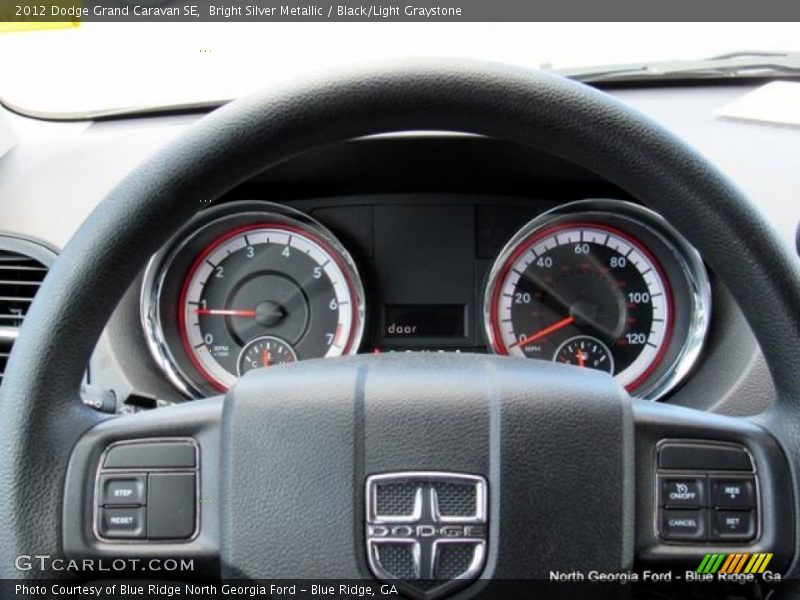 Bright Silver Metallic / Black/Light Graystone 2012 Dodge Grand Caravan SE