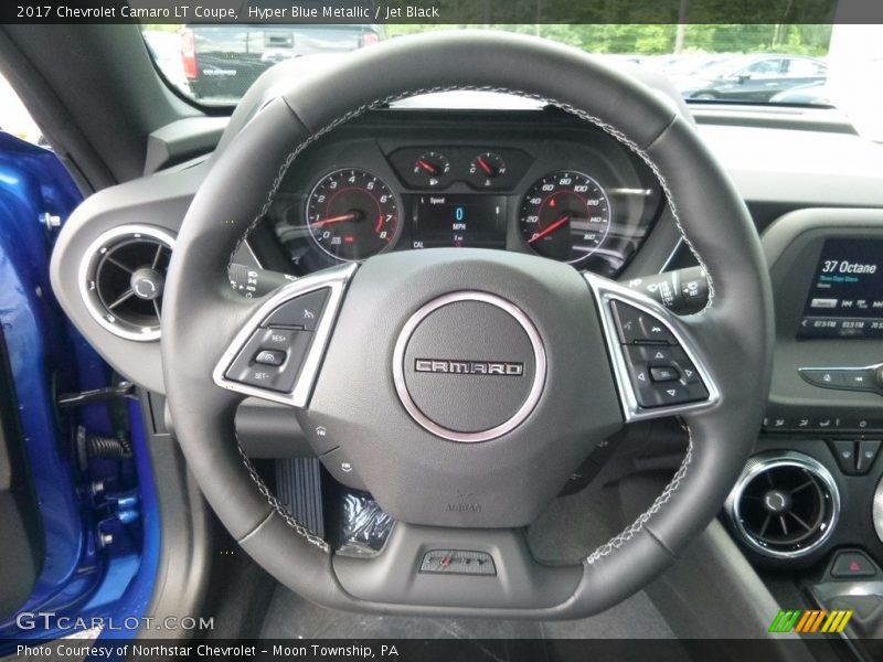 Hyper Blue Metallic / Jet Black 2017 Chevrolet Camaro LT Coupe
