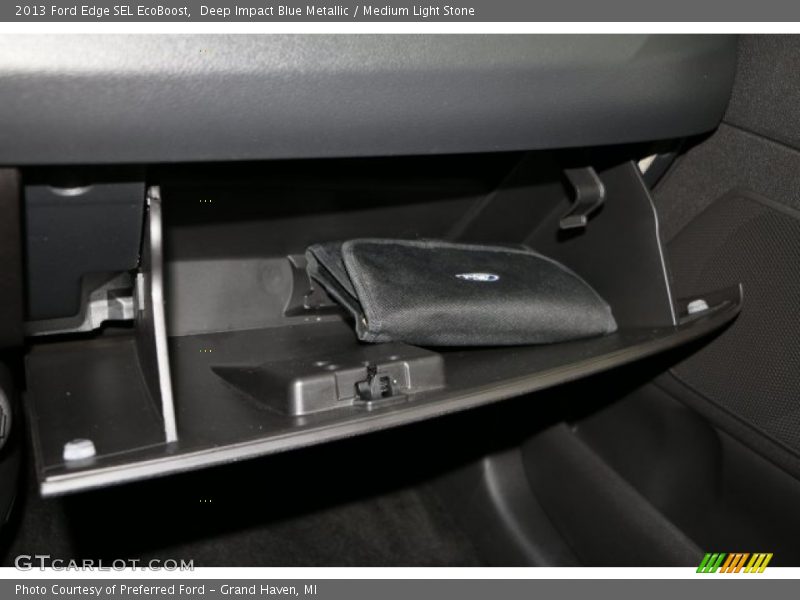 Deep Impact Blue Metallic / Medium Light Stone 2013 Ford Edge SEL EcoBoost