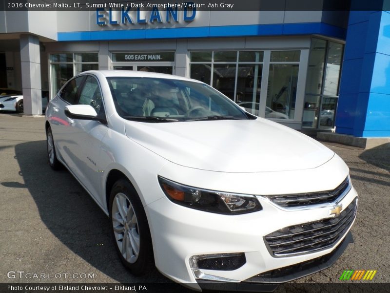 Summit White / Dark Atmosphere/Medium Ash Gray 2016 Chevrolet Malibu LT