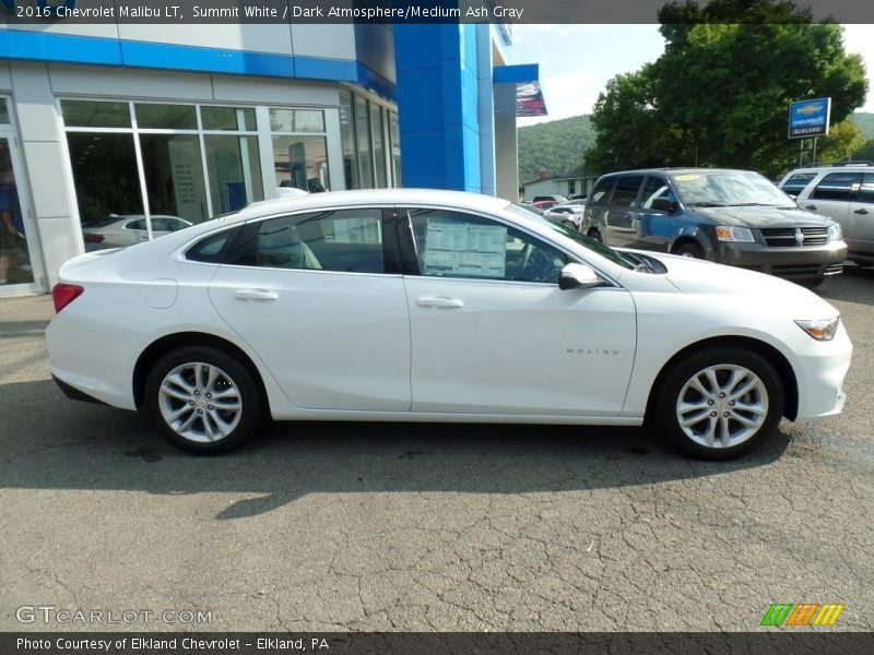Summit White / Dark Atmosphere/Medium Ash Gray 2016 Chevrolet Malibu LT