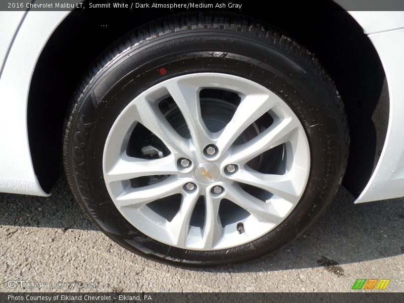 Summit White / Dark Atmosphere/Medium Ash Gray 2016 Chevrolet Malibu LT