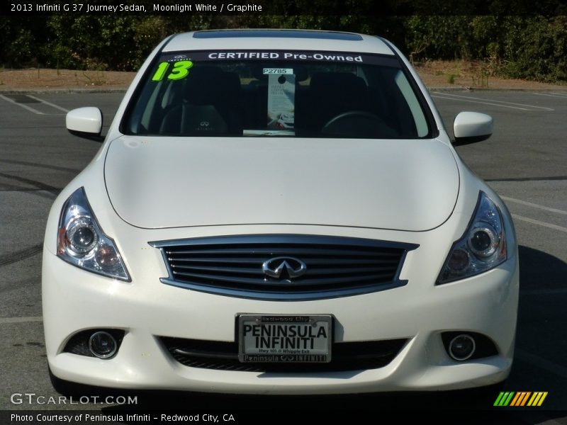 Moonlight White / Graphite 2013 Infiniti G 37 Journey Sedan