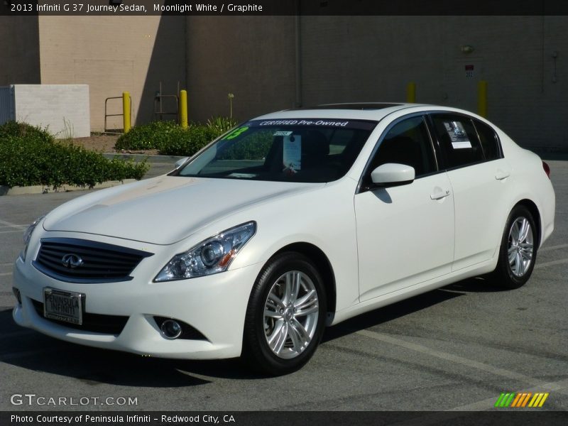 Moonlight White / Graphite 2013 Infiniti G 37 Journey Sedan
