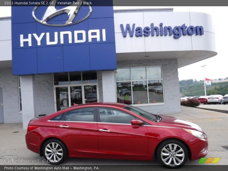 Venetian Red / Black 2011 Hyundai Sonata SE 2.0T