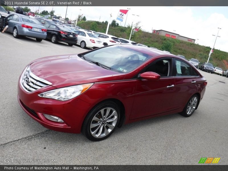 Venetian Red / Black 2011 Hyundai Sonata SE 2.0T