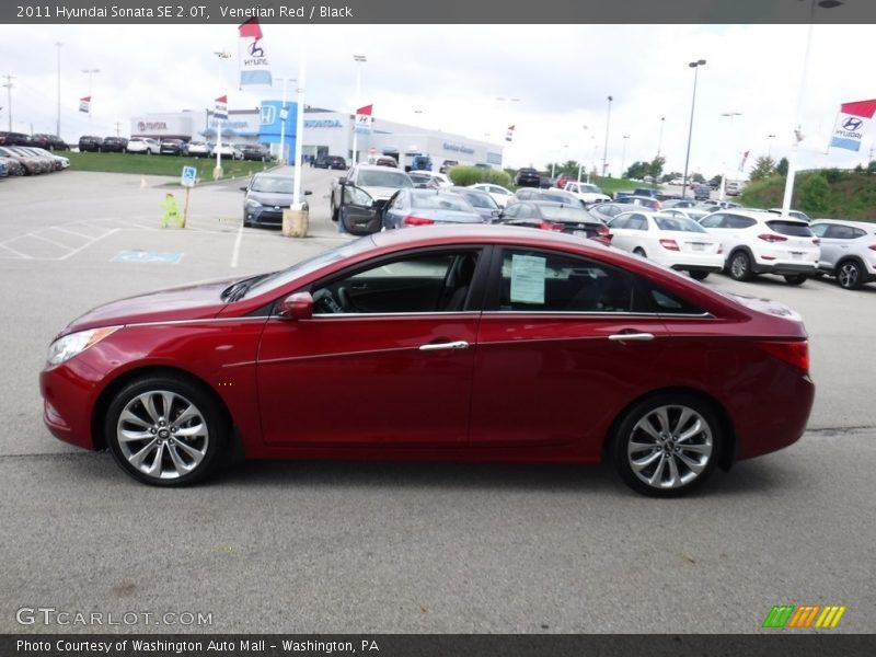 Venetian Red / Black 2011 Hyundai Sonata SE 2.0T