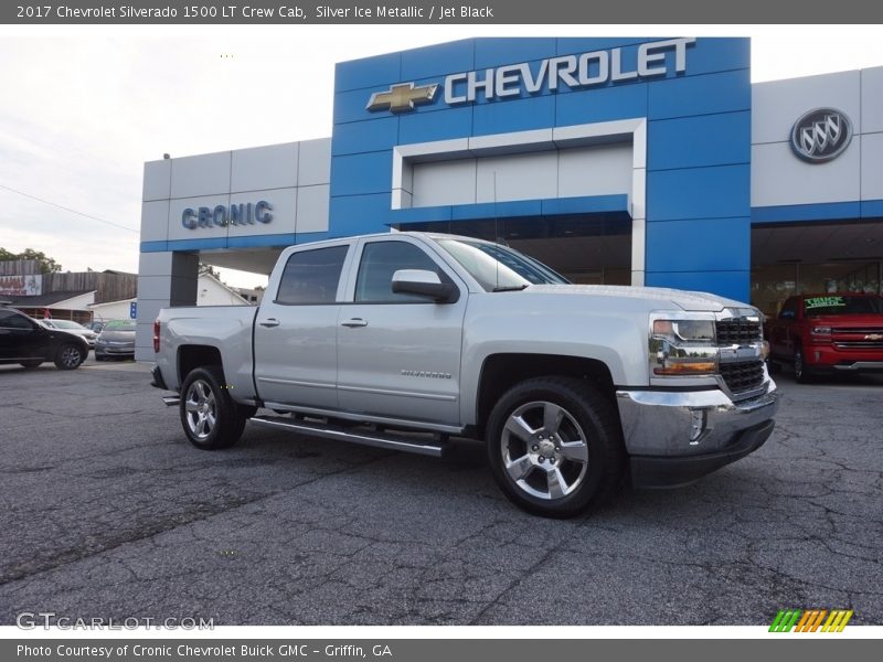 Silver Ice Metallic / Jet Black 2017 Chevrolet Silverado 1500 LT Crew Cab