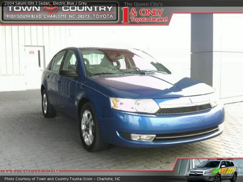 Electric Blue / Grey 2004 Saturn ION 3 Sedan