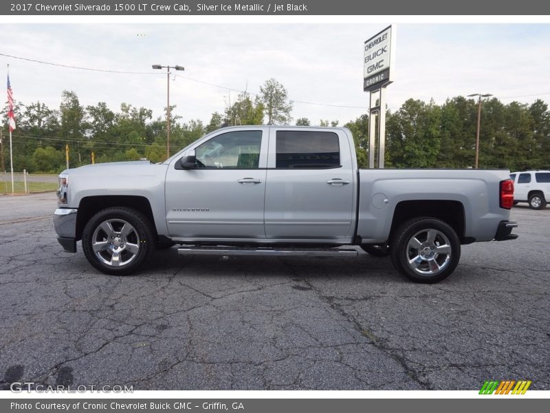 Silver Ice Metallic / Jet Black 2017 Chevrolet Silverado 1500 LT Crew Cab