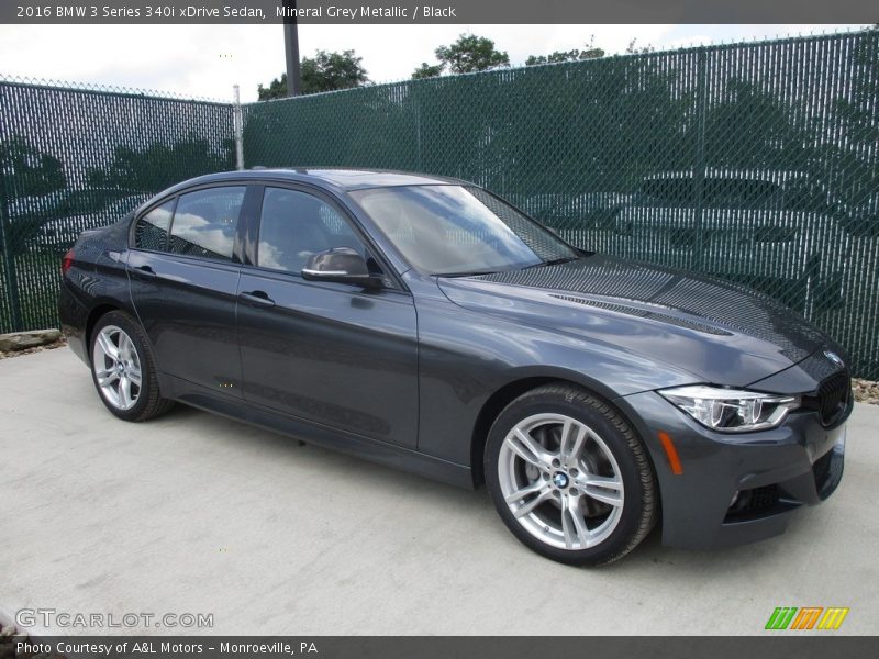 Mineral Grey Metallic / Black 2016 BMW 3 Series 340i xDrive Sedan