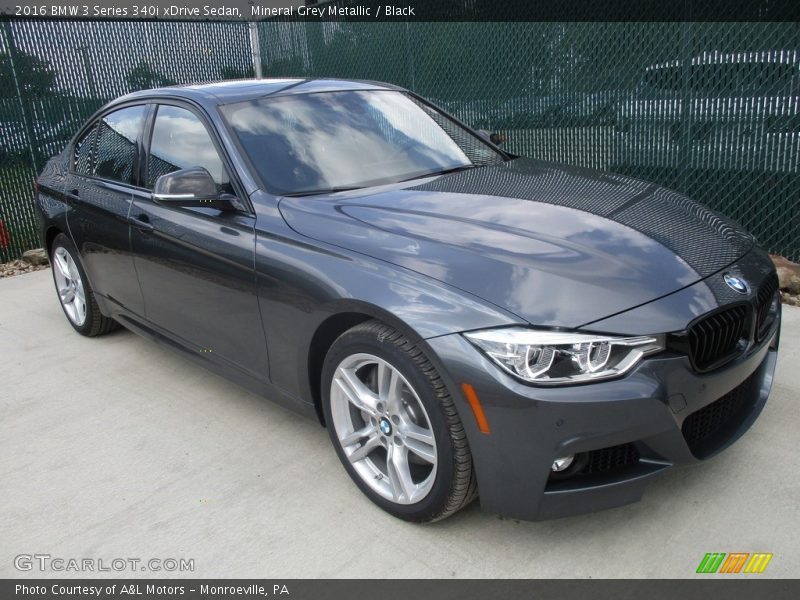 Mineral Grey Metallic / Black 2016 BMW 3 Series 340i xDrive Sedan