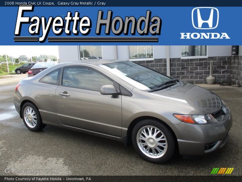 Galaxy Gray Metallic / Gray 2008 Honda Civic LX Coupe