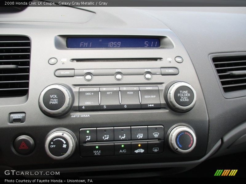 Galaxy Gray Metallic / Gray 2008 Honda Civic LX Coupe