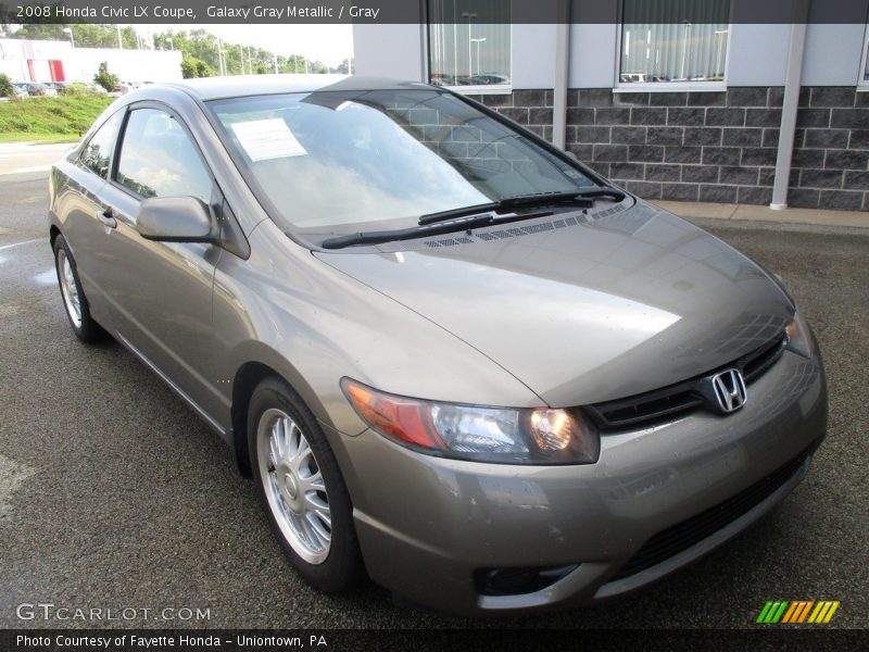 Galaxy Gray Metallic / Gray 2008 Honda Civic LX Coupe