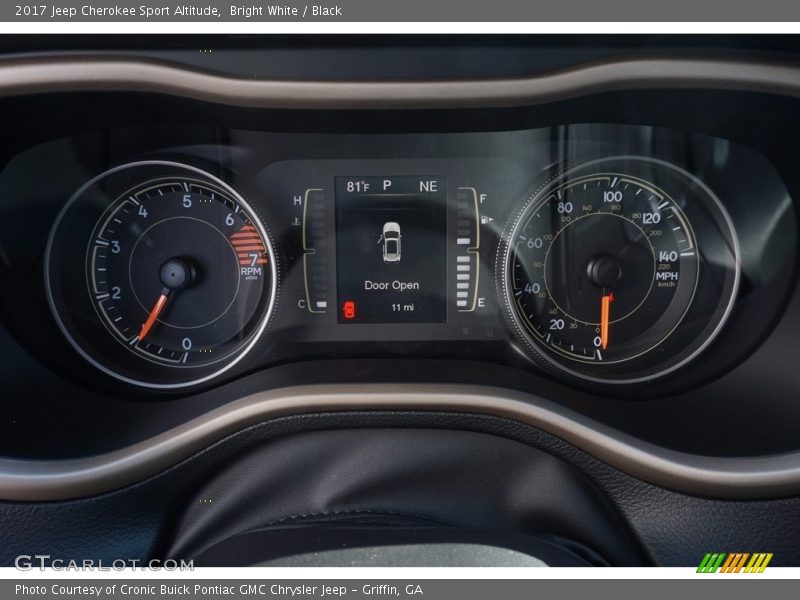 Bright White / Black 2017 Jeep Cherokee Sport Altitude