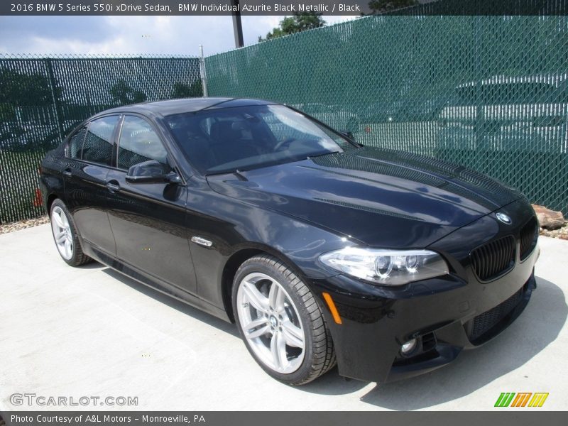 BMW Individual Azurite Black Metallic / Black 2016 BMW 5 Series 550i xDrive Sedan