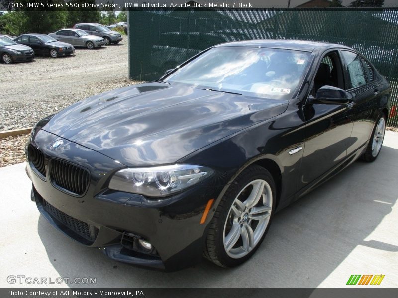 BMW Individual Azurite Black Metallic / Black 2016 BMW 5 Series 550i xDrive Sedan
