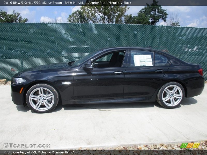 BMW Individual Azurite Black Metallic / Black 2016 BMW 5 Series 550i xDrive Sedan