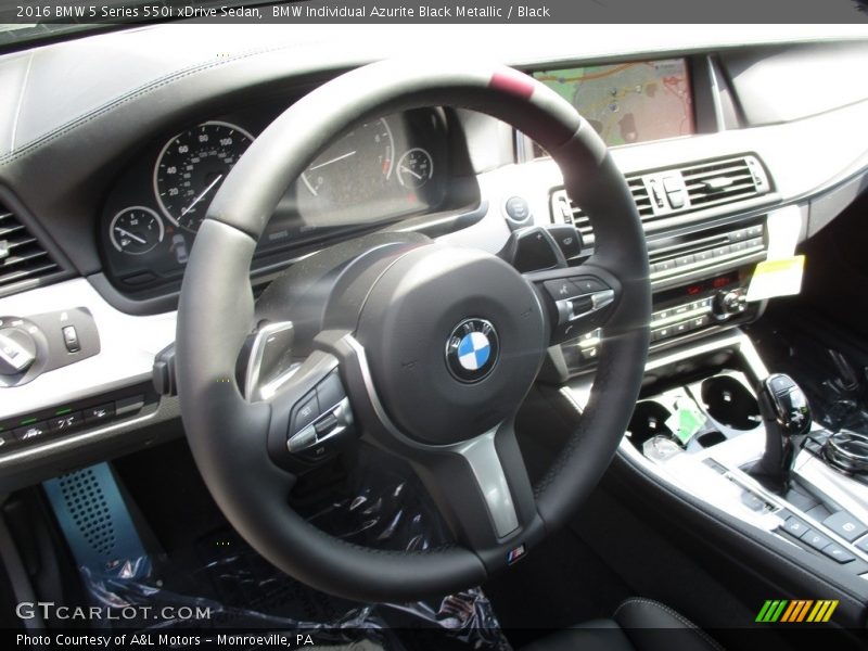 BMW Individual Azurite Black Metallic / Black 2016 BMW 5 Series 550i xDrive Sedan