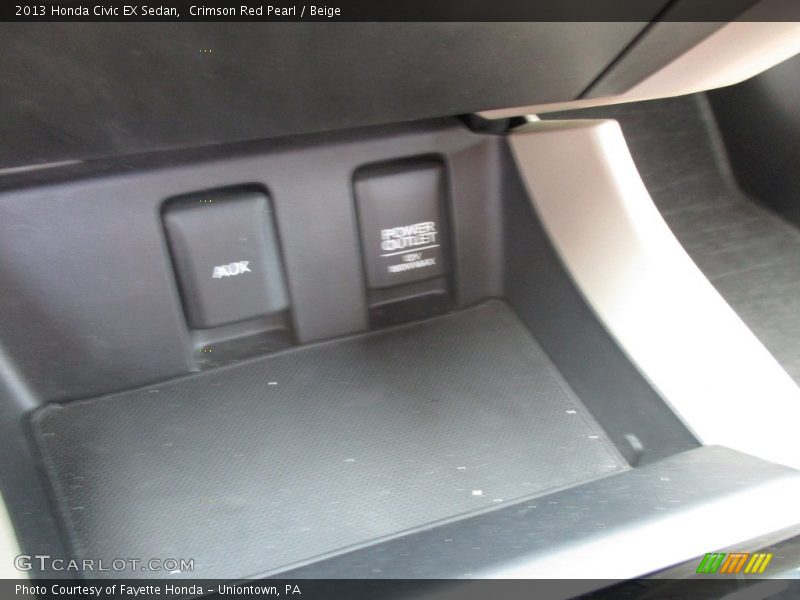 Crimson Red Pearl / Beige 2013 Honda Civic EX Sedan