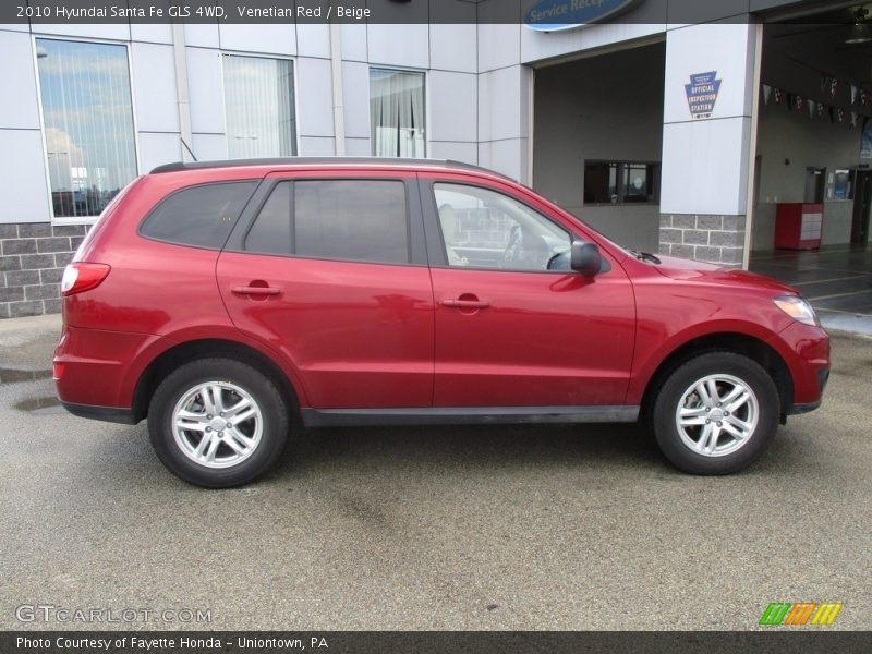 Venetian Red / Beige 2010 Hyundai Santa Fe GLS 4WD