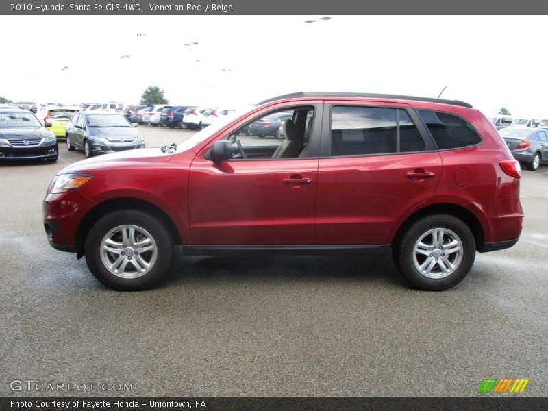 Venetian Red / Beige 2010 Hyundai Santa Fe GLS 4WD