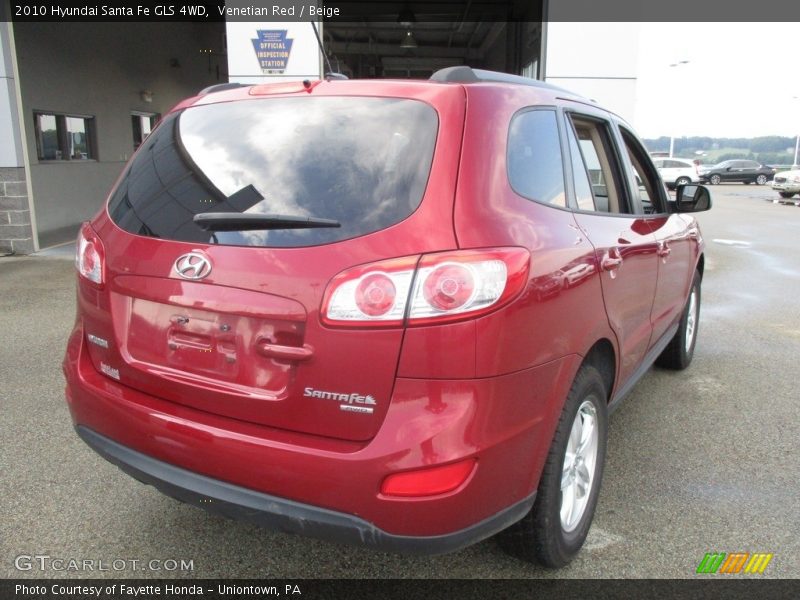 Venetian Red / Beige 2010 Hyundai Santa Fe GLS 4WD