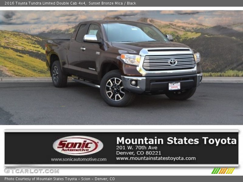 Sunset Bronze Mica / Black 2016 Toyota Tundra Limited Double Cab 4x4