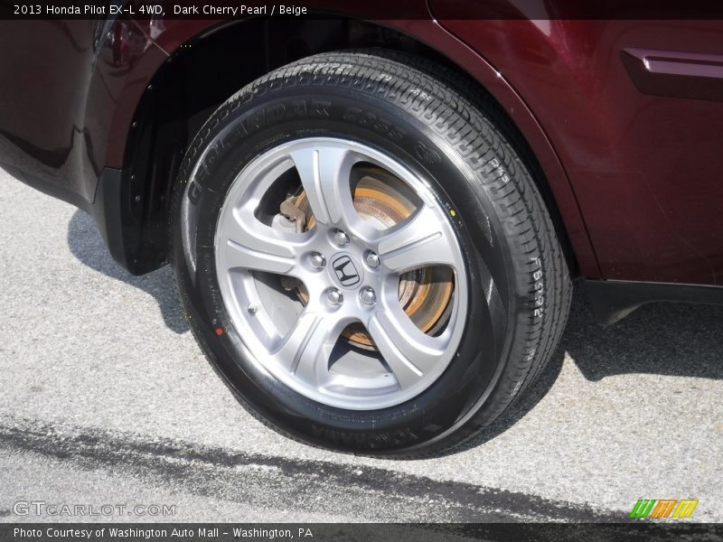 Dark Cherry Pearl / Beige 2013 Honda Pilot EX-L 4WD