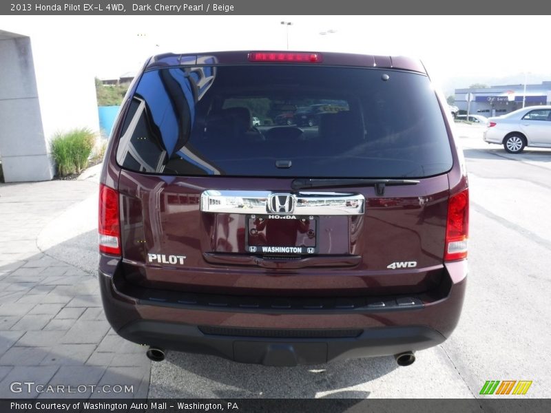 Dark Cherry Pearl / Beige 2013 Honda Pilot EX-L 4WD