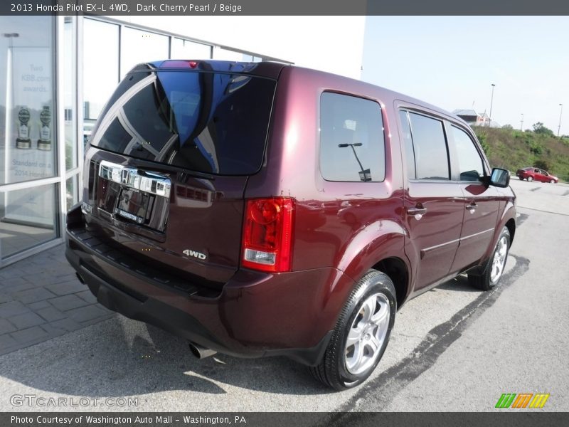 Dark Cherry Pearl / Beige 2013 Honda Pilot EX-L 4WD