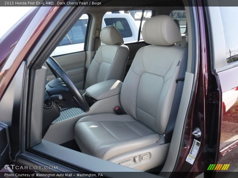 Dark Cherry Pearl / Beige 2013 Honda Pilot EX-L 4WD