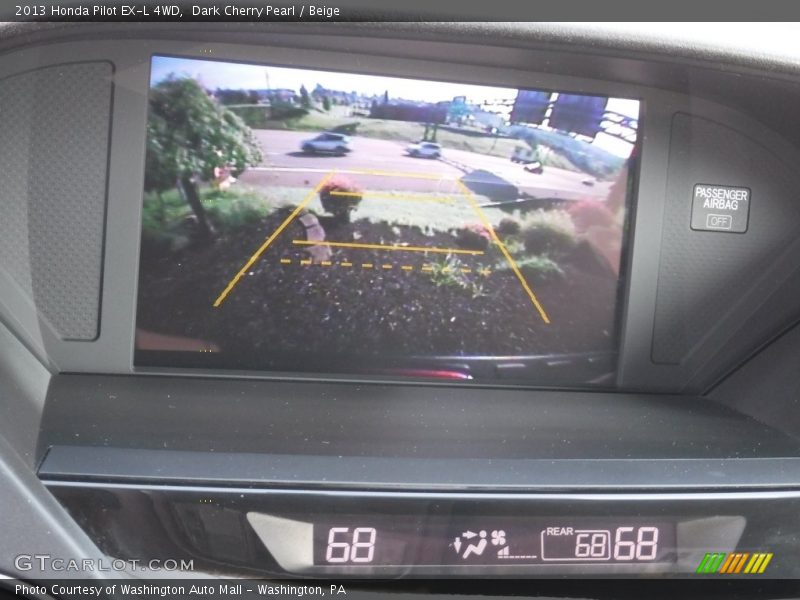 Dark Cherry Pearl / Beige 2013 Honda Pilot EX-L 4WD
