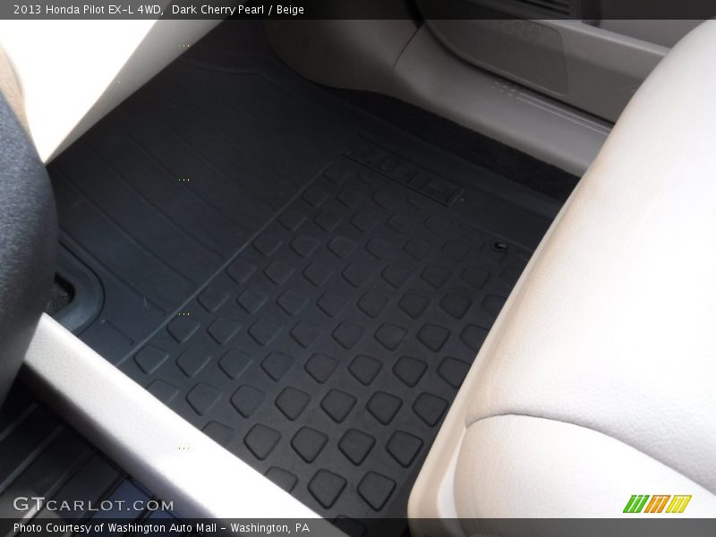 Dark Cherry Pearl / Beige 2013 Honda Pilot EX-L 4WD