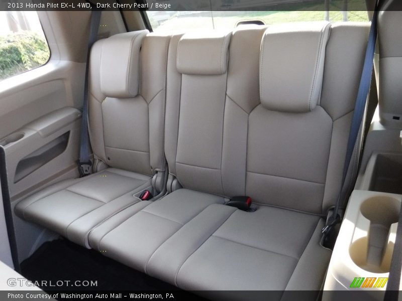 Dark Cherry Pearl / Beige 2013 Honda Pilot EX-L 4WD