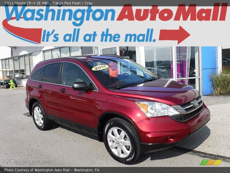 Tango Red Pearl / Gray 2011 Honda CR-V SE 4WD