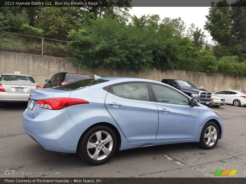 Blue Sky Metallic / Beige 2013 Hyundai Elantra GLS
