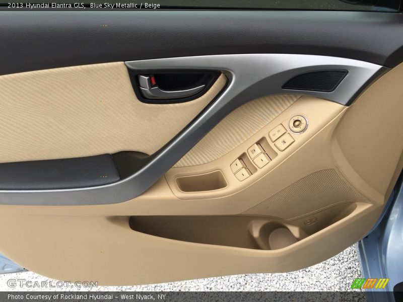 Blue Sky Metallic / Beige 2013 Hyundai Elantra GLS