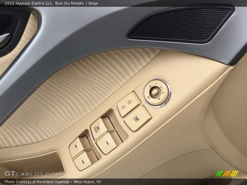 Blue Sky Metallic / Beige 2013 Hyundai Elantra GLS