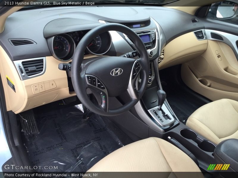 Blue Sky Metallic / Beige 2013 Hyundai Elantra GLS