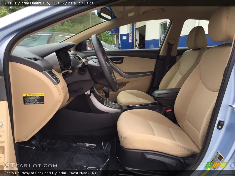 Blue Sky Metallic / Beige 2013 Hyundai Elantra GLS