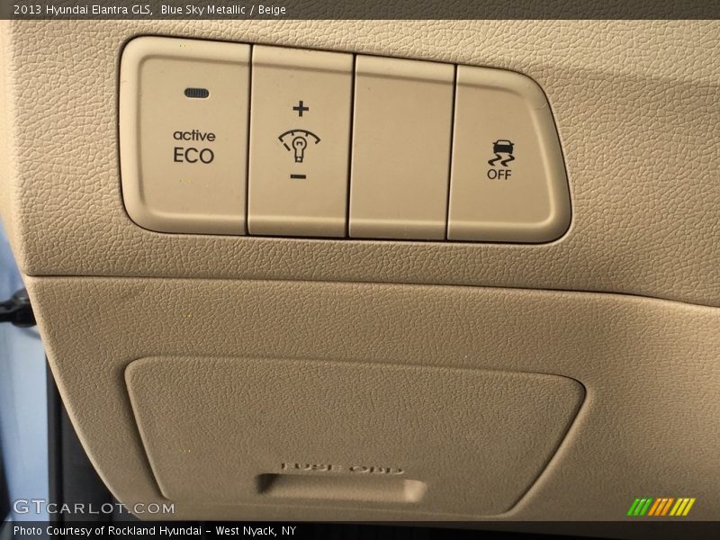 Blue Sky Metallic / Beige 2013 Hyundai Elantra GLS